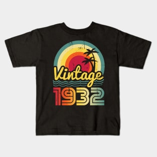 Vintage 1932 Made in 1932 91th birthday 91 years old Gift Kids T-Shirt